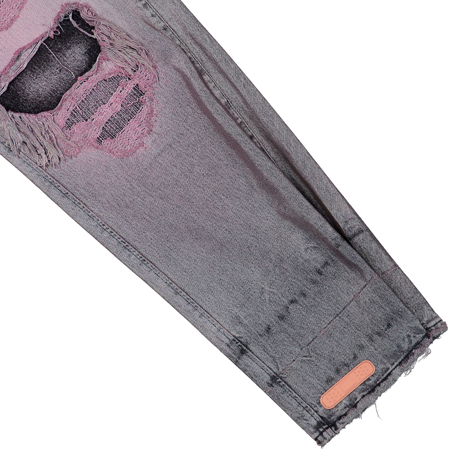 PDF Rich Kid Jeans Pink Denim Pant DFM03032DF119WHBLK / Pink Detail View 3 | Overkill
