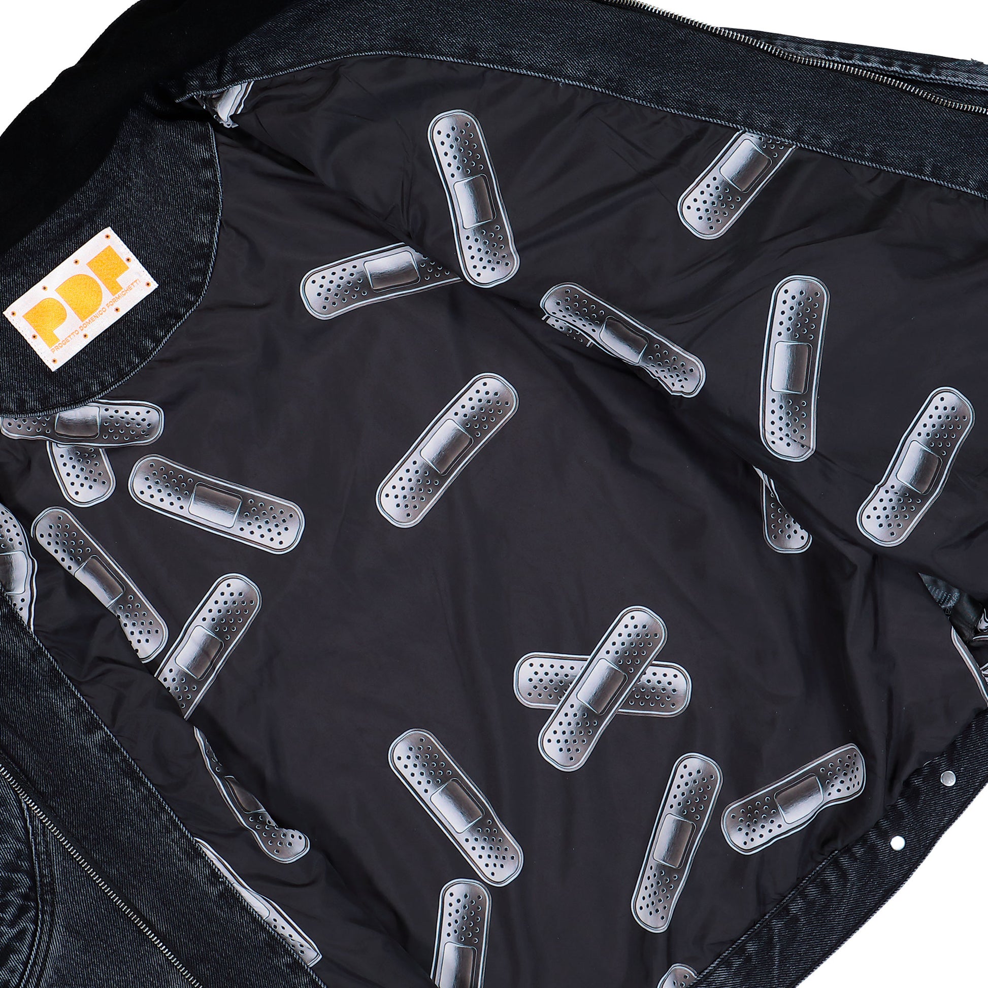 PDF Cape Jacket Black Wash Denim Jacket DFM09027DF119WHBLK / Black Wash Detail View 2 | Overkill
