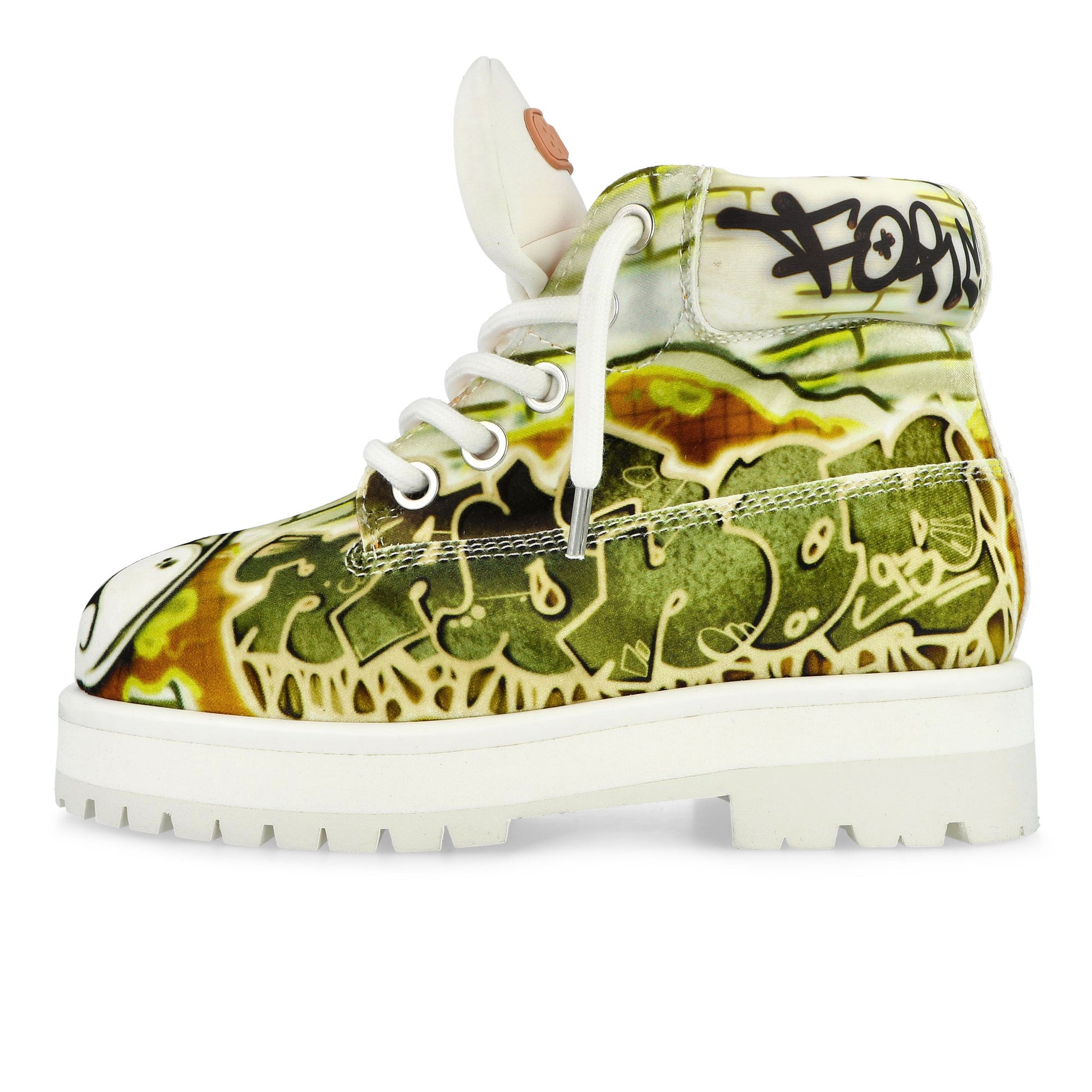 PDF Strada Low Graffiti Yellow Boots DFM45012S0010PXG Detail View 1 | GATE