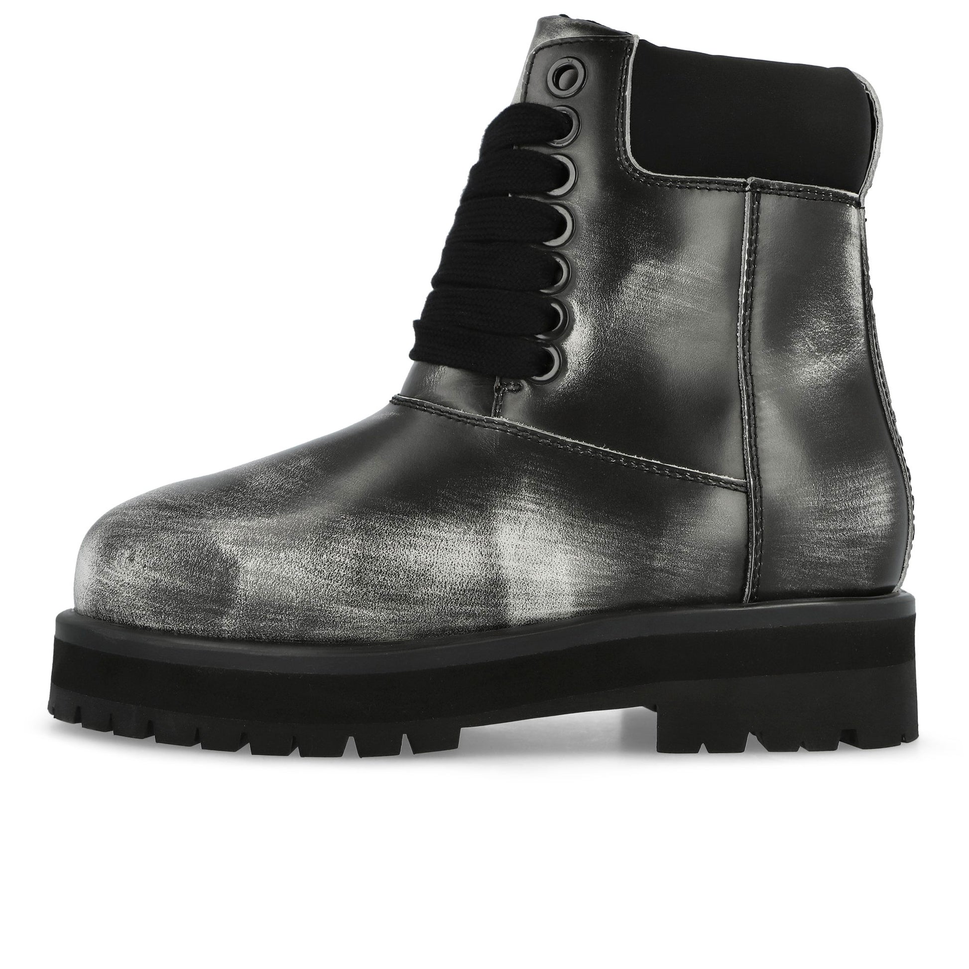 PDF Strada G Brushed Black Boots DFM45021S0010PX Detail View 1 | GATE