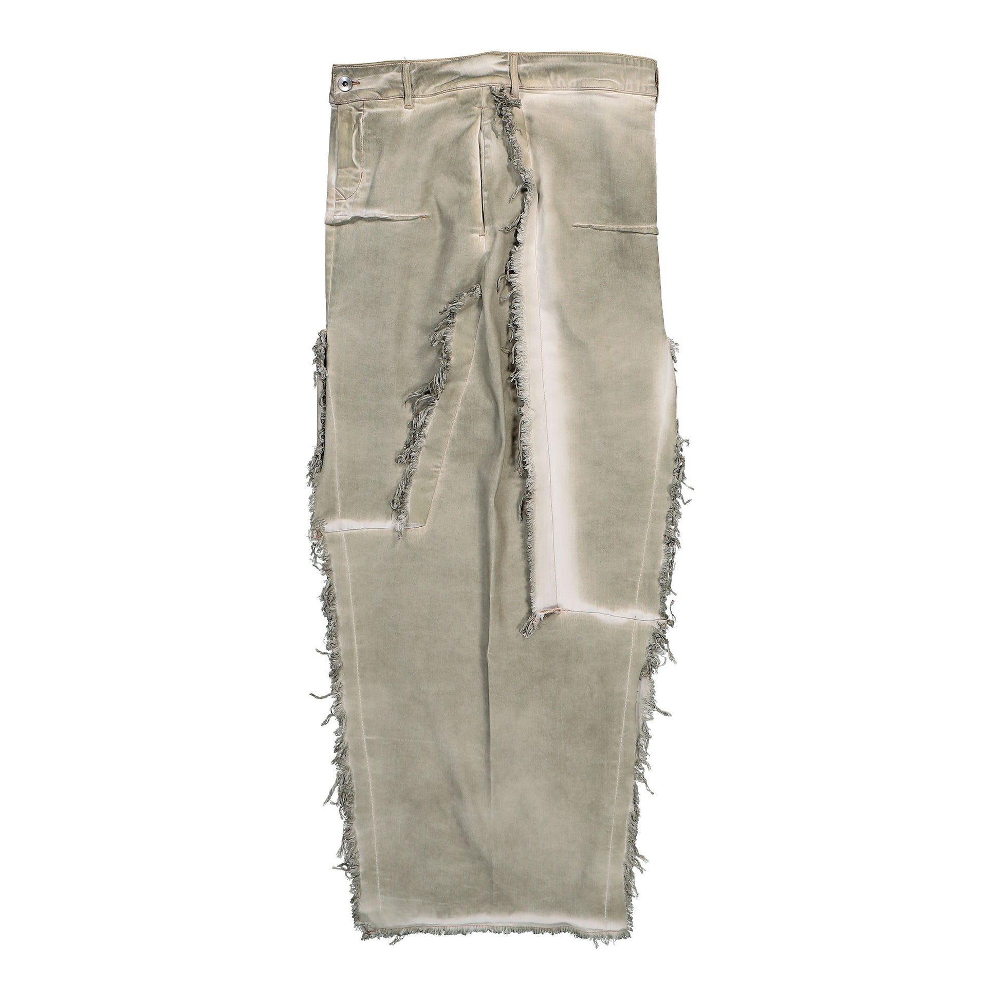 Rick Owens DRKSHDW Denim Sliced Skirt Sand Skirt DS01F4340 SDSN 138 Detail View 3 | GATE
