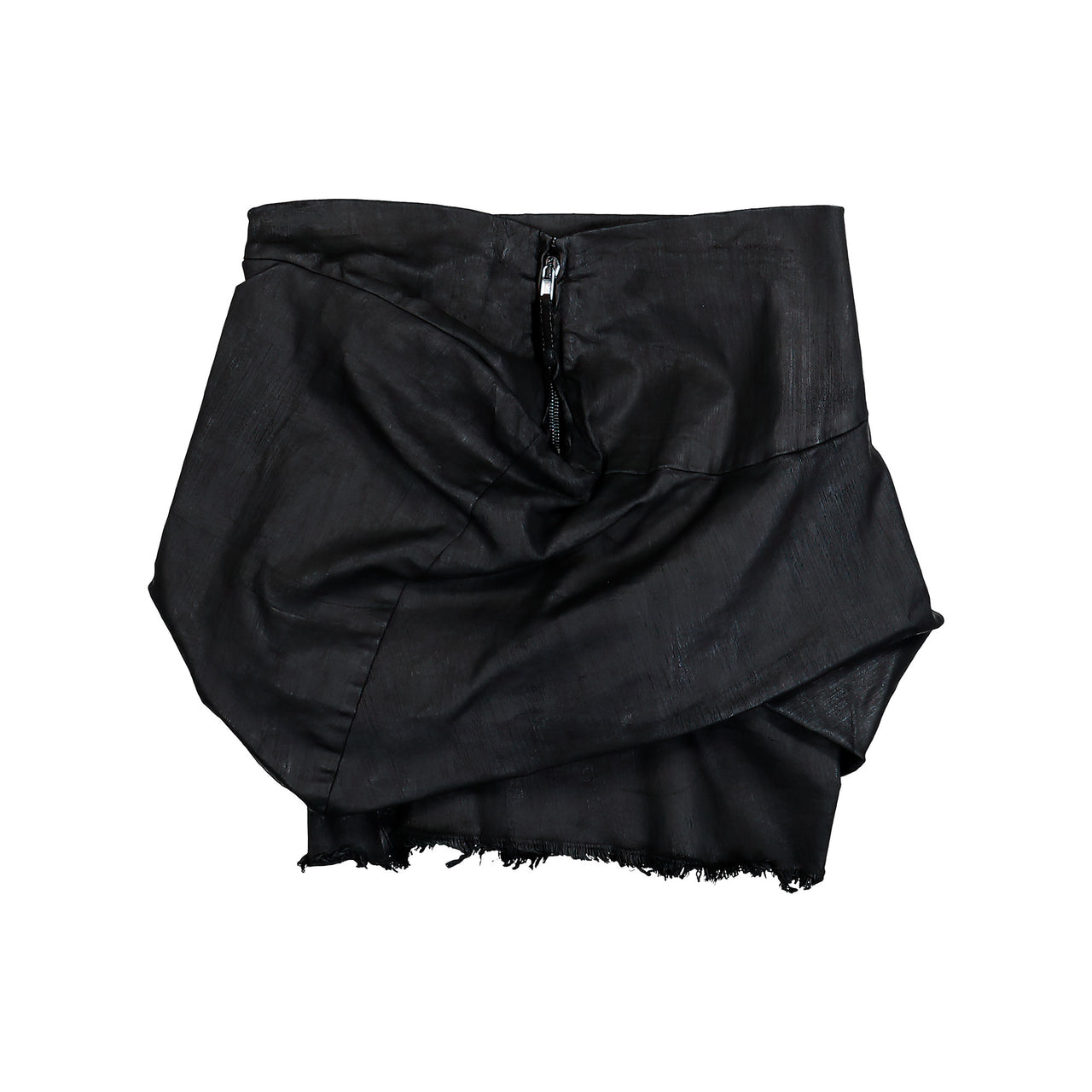 Rick Owens DRKSHDW Draped Mini Black Skirts DS01F4343 SDBK 09 Detail View 1 | GATE