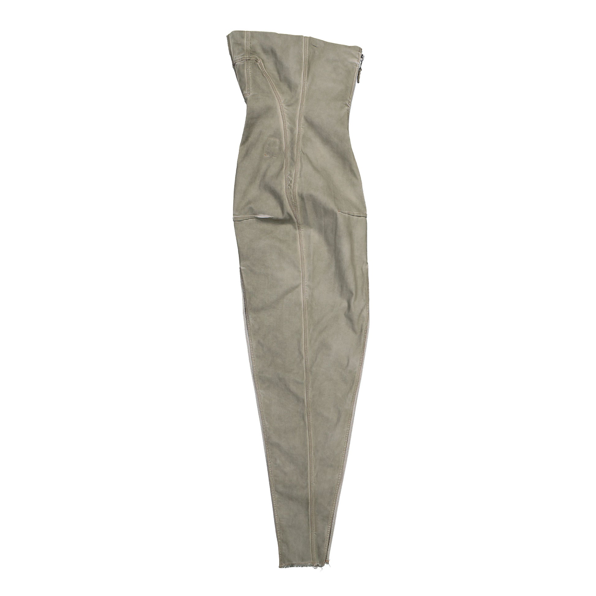 Rick Owens DRKSHDW Sliced Bustier Dress Sand Dresses DS01F4514 SDSN 138 Detail View 3 | GATE