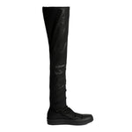 Rick Owens DRKSHDW High Sock Sneaks Black / Black / Black Overknee Boots DS01F4812 SDBK 999 Detail View 2 | GATE
