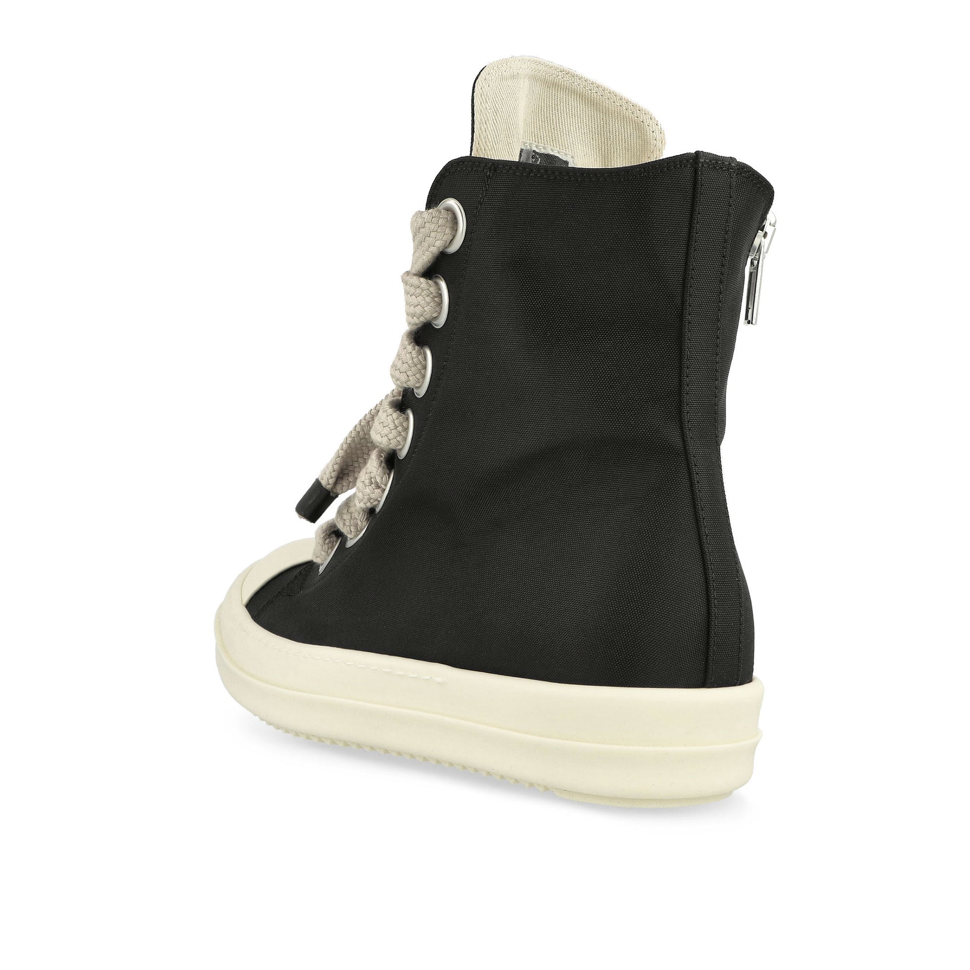 Rick Owens DRKSHDW Jumbolace Sneaks Black / Milk / Milk Sneaker DS01F4818 DOW2 911 Detail View 3 | GATE