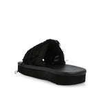 Rick Owens DRKSHDW Slide Black / Black Slides DS01F4855 SLASH 99 Detail View 3 | GATE
