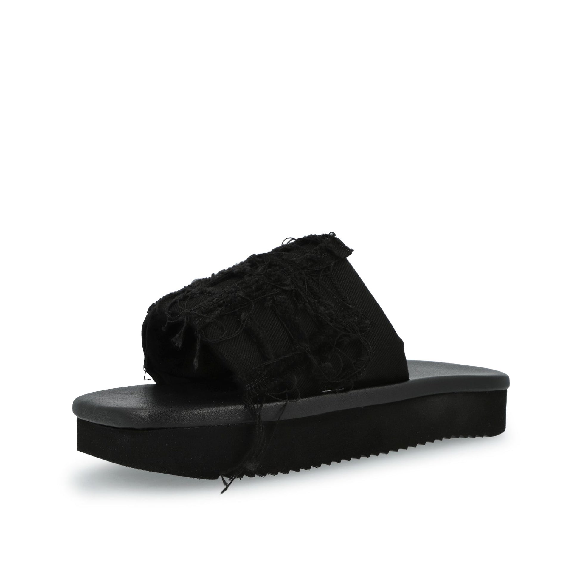 Rick Owens DRKSHDW Slide Black / Black Slides DS01F4855 SLASH 99 Detail View 4 | GATE
