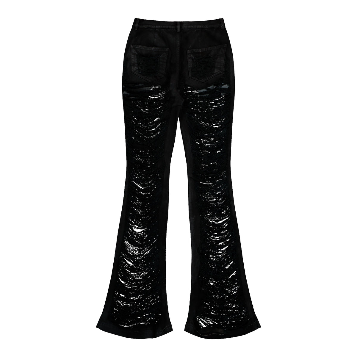 Rick Owens DRKSHDW Bolan Bootcut Black Denim DS02F6311 BBSH 09 Detail View 2 | GATE