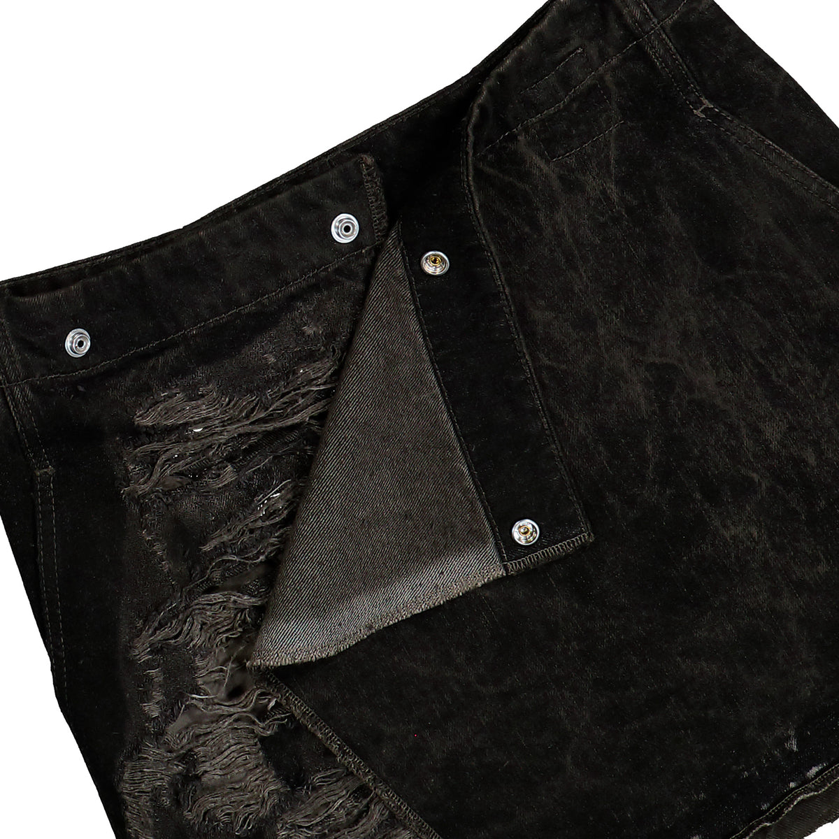 Rick Owens DRKSHDW Wrap Mini Dust Skirts DS02F6345 DRKSH 34 Detail View 4 | GATE