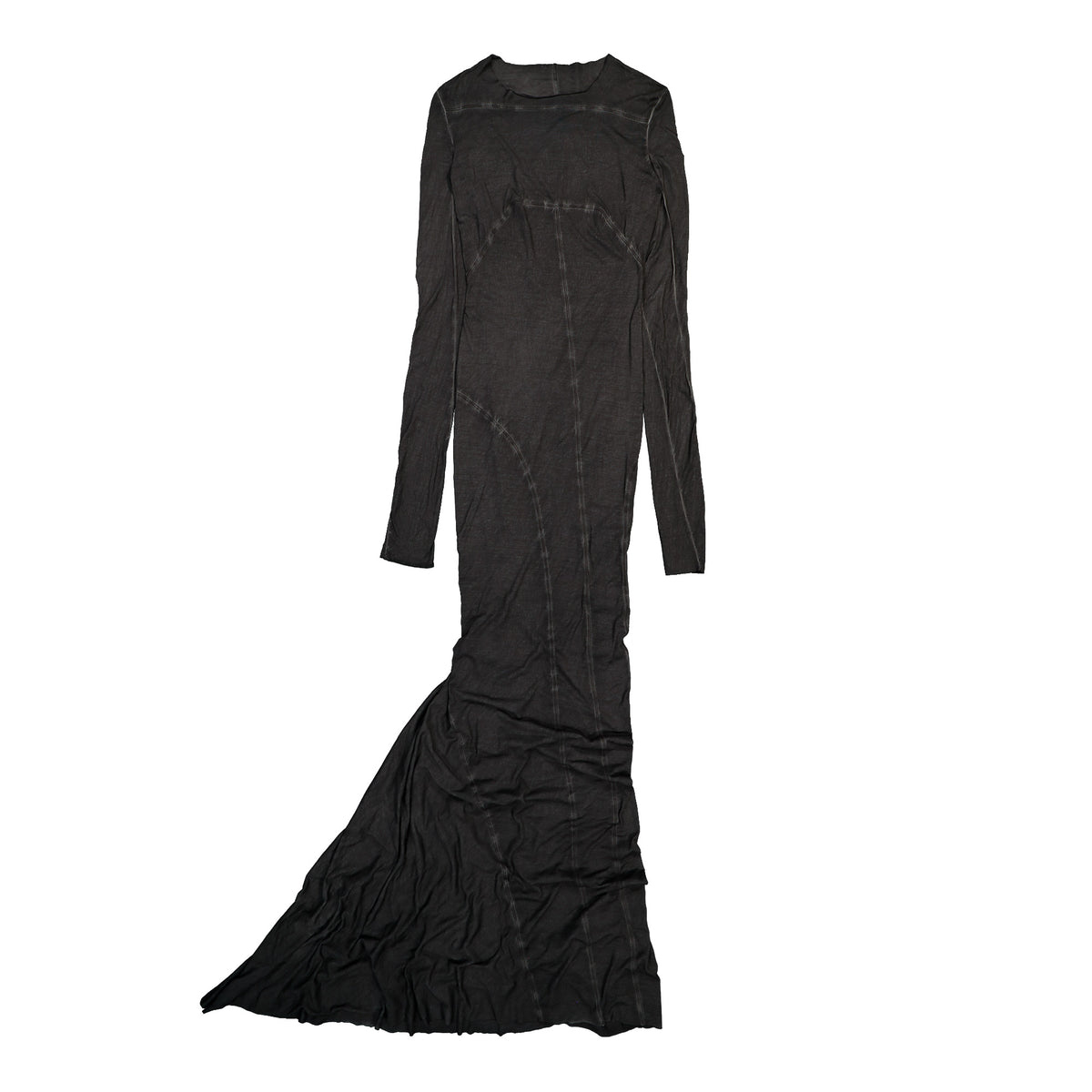 Rick Owens DRKSHDW Simple Edfu Gown Faded Black Dresses DS02F6512 BHD 139 Detail View 1 | GATE