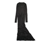 Rick Owens DRKSHDW Simple Edfu Gown Faded Black Dresses DS02F6512 BHD 139 Detail View 2 | GATE