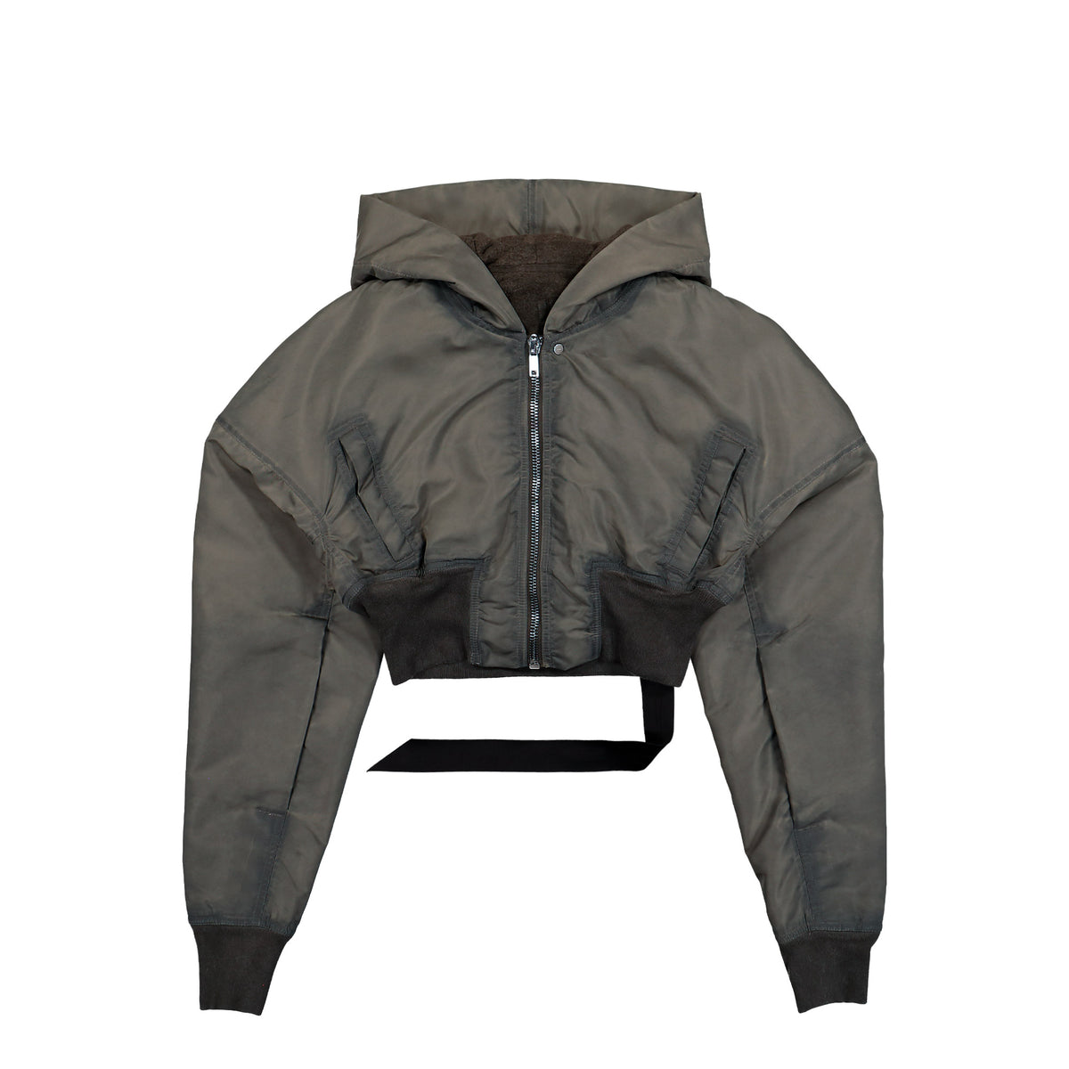 Rick Owens DRKSHDW Hooded Cropped Flight Dark Dust Jackets DS02F6722 NBFD 78 Detail View 1 | GATE