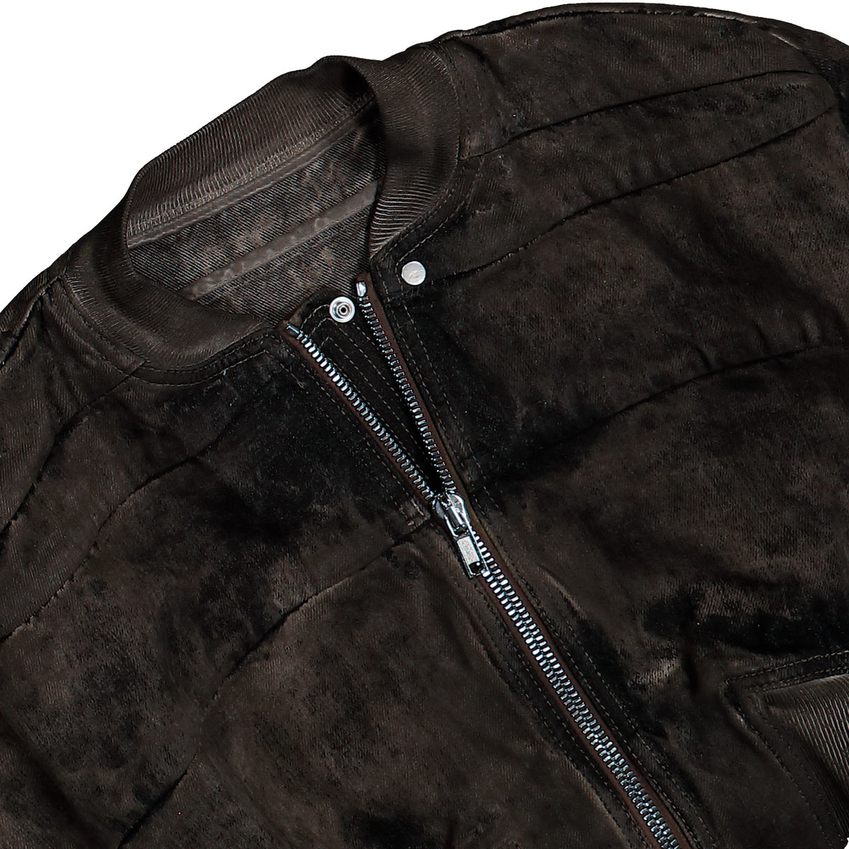 Rick Owens DRKSHDW Hooded Cropped Flight Dark Dust Jackets DS02F6722 NBFD 78 Detail View 3 | GATE
