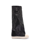 Rick Owens Elephant Boot Black / Milk / Milk Boot DS02F6813 BMC 911  Detail View 2 | GATE
