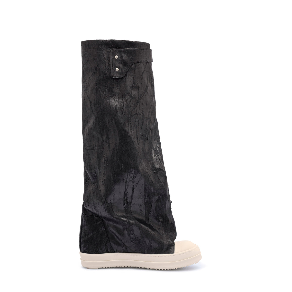 Rick Owens Elephant Boot Black / Milk / Milk Boot DS02F6813 BMC 911  Detail View 2 | GATE
