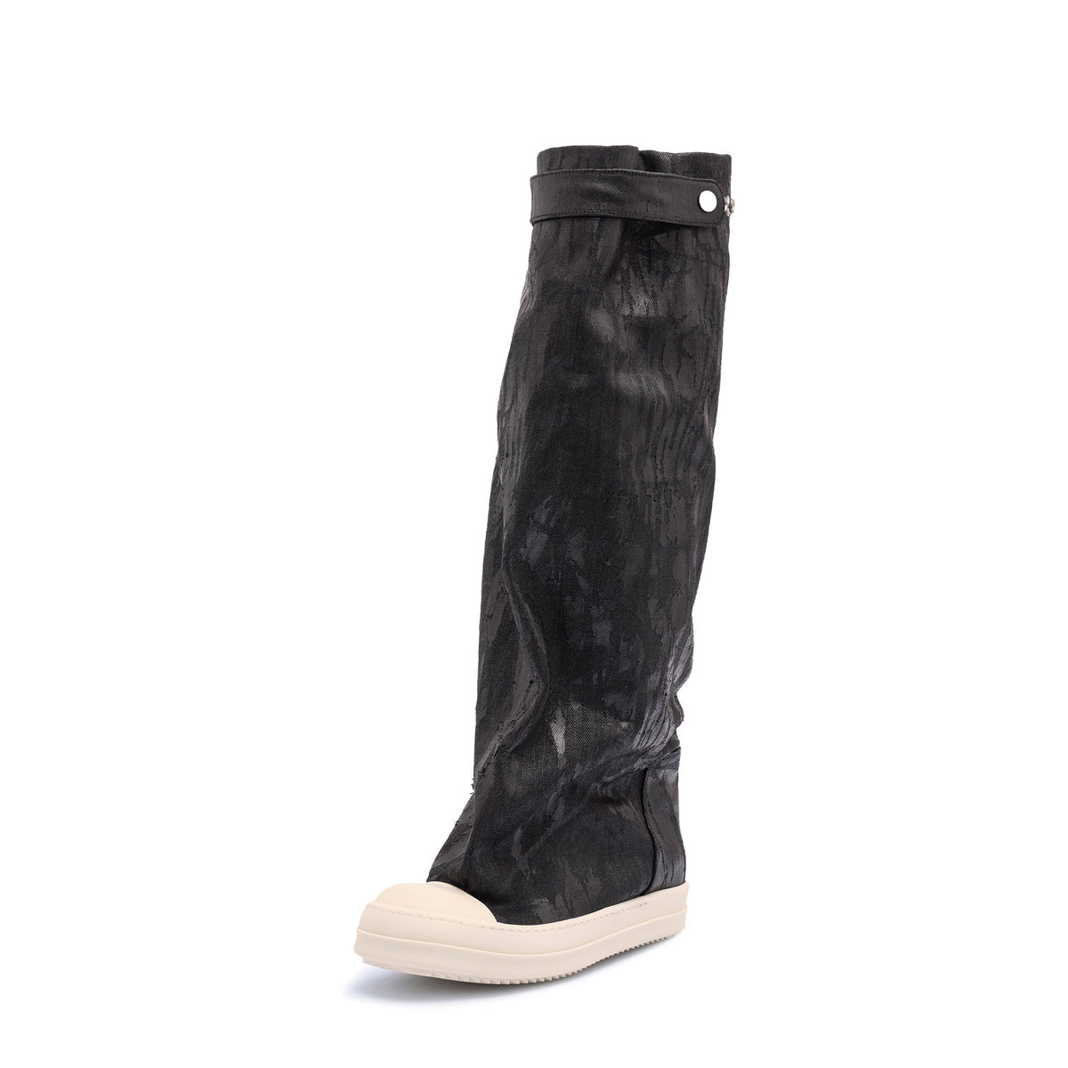Rick Owens Elephant Boot Black / Milk / Milk Boot DS02F6813 BMC 911  Detail View 4 | GATE
