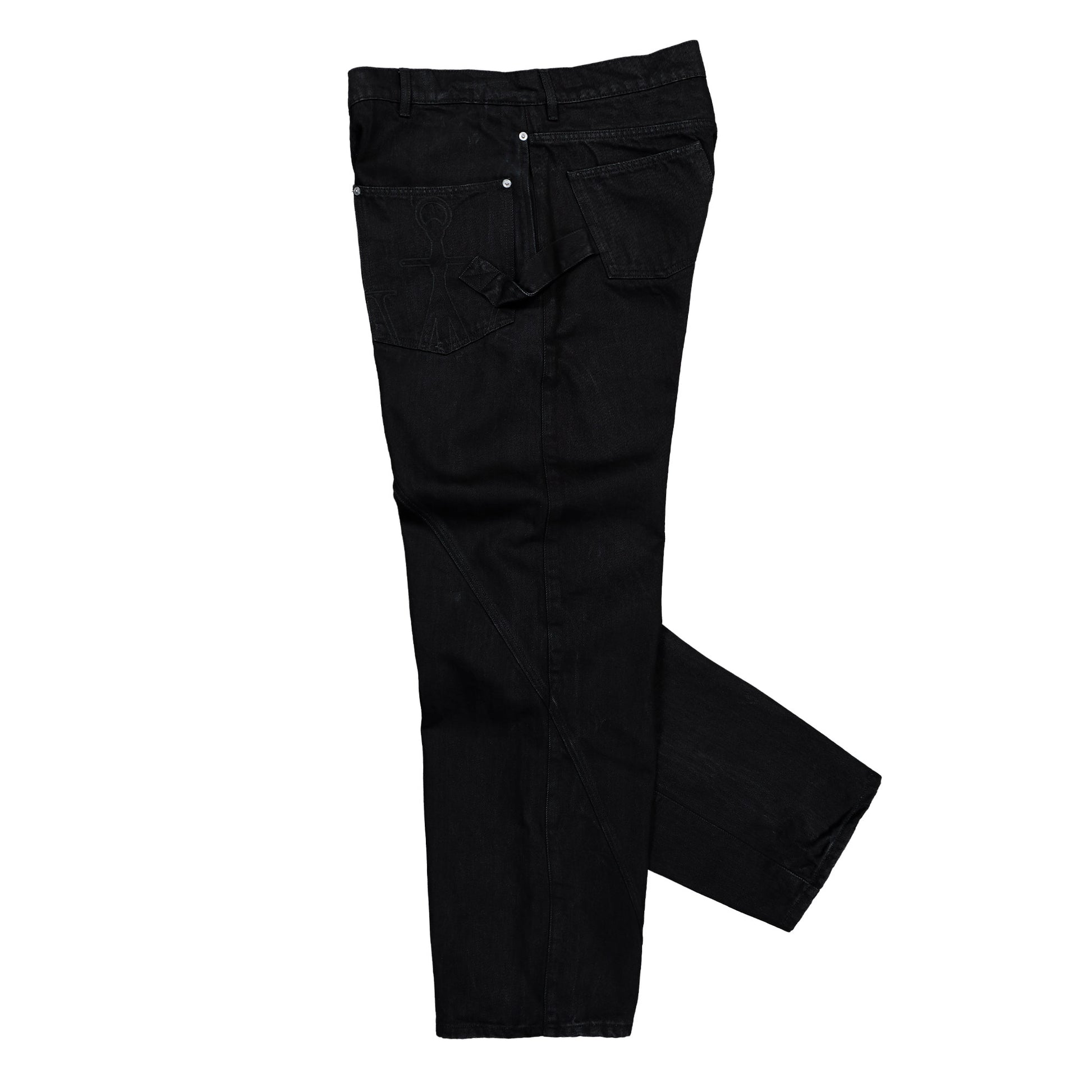 JW Anderson Twisted Workwear Jeans Black Denim DT0110-PG1595-999 / Black Detail View 3 | GATE
