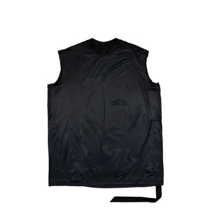 Rick Owens DRKSHDW Tarp T Black Tank Top DU01F4158 JL 09 Detail View 1 | GATE
