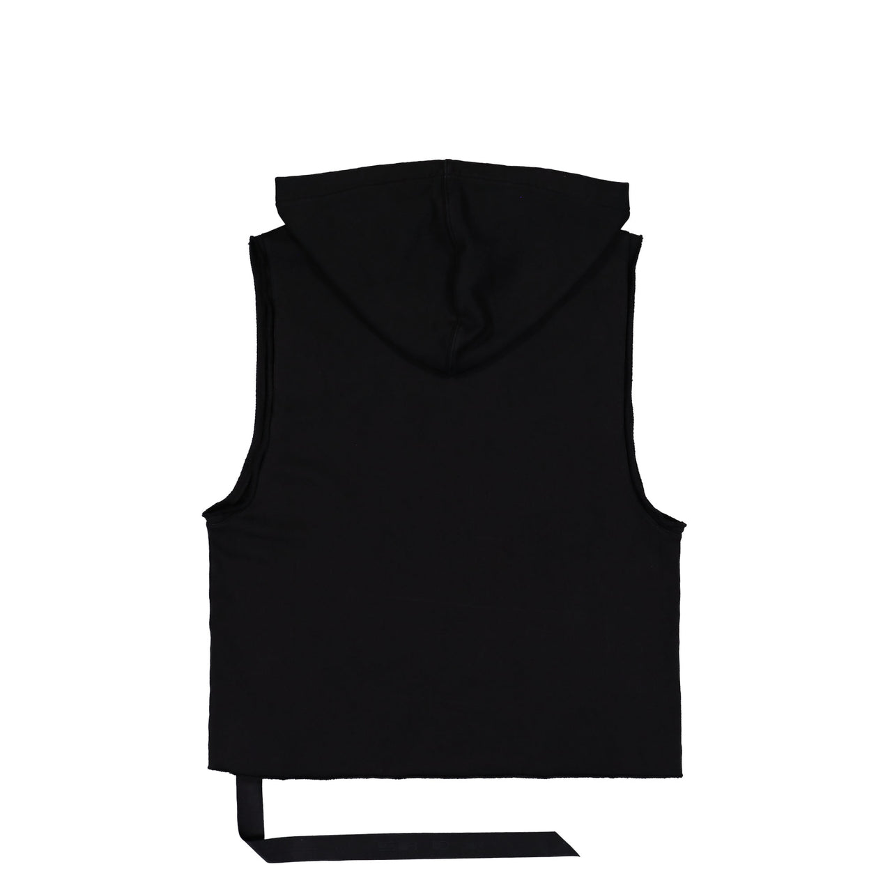 Rick Owens DRKSHDW Hooded Tunic Black Tank Top DU01F4165 FP 09 Detail View 1 | GATE
