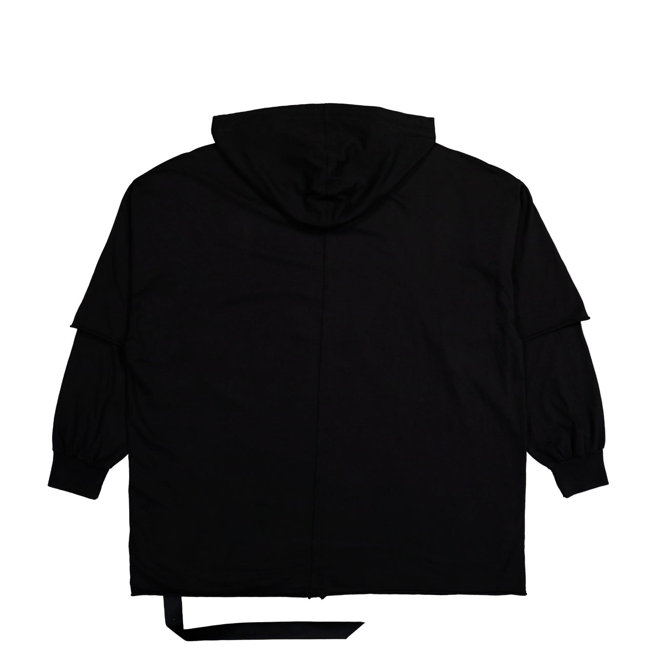 Rick Owens DRKSHDW Tommy Hustler Hoodie Black Hoodies DU01F4271 RN 09 Detail View 1 | GATE