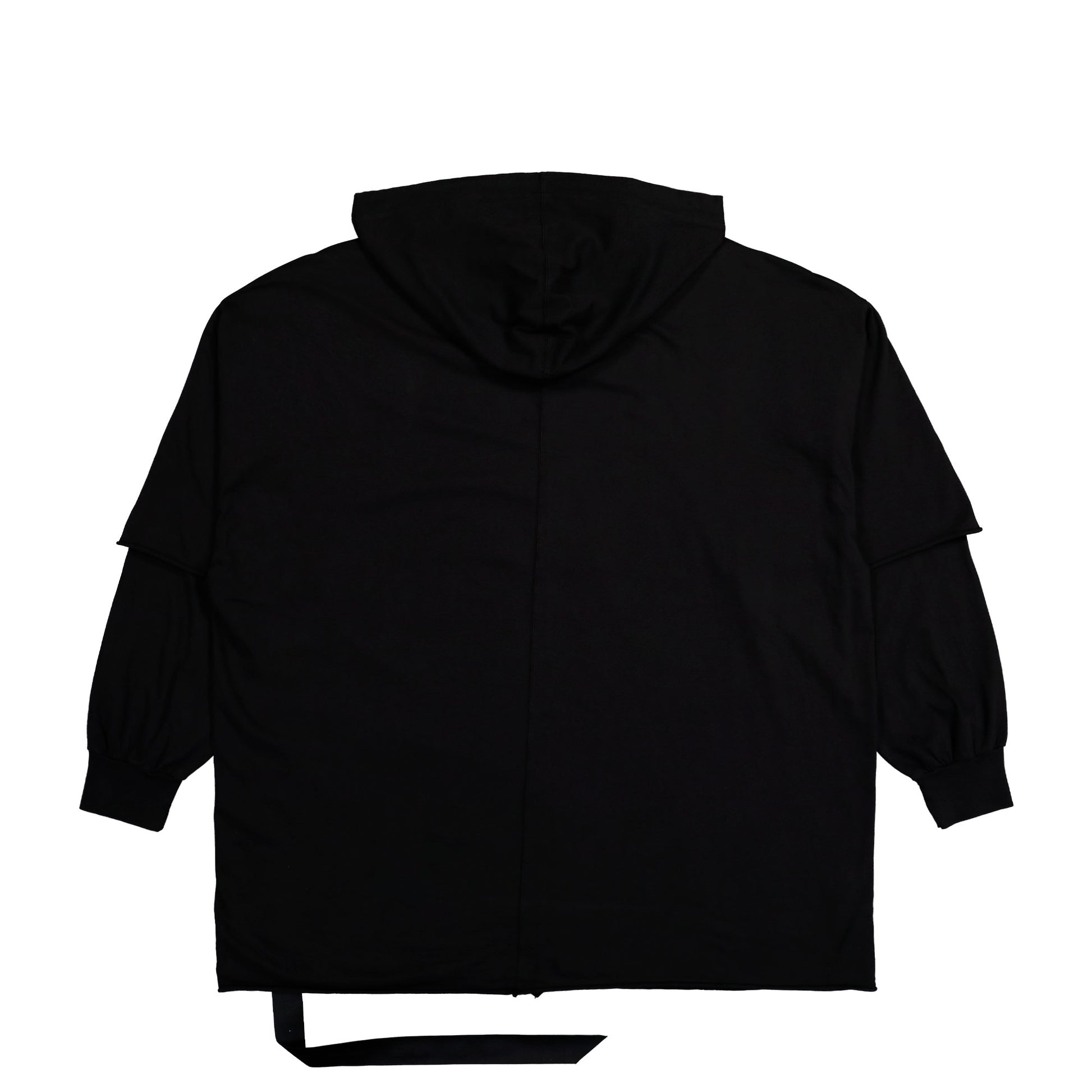 Rick Owens DRKSHDW Tommy Hustler Hoodie Black Hoodies DU01F4271 RN 09 Detail View 2 | GATE