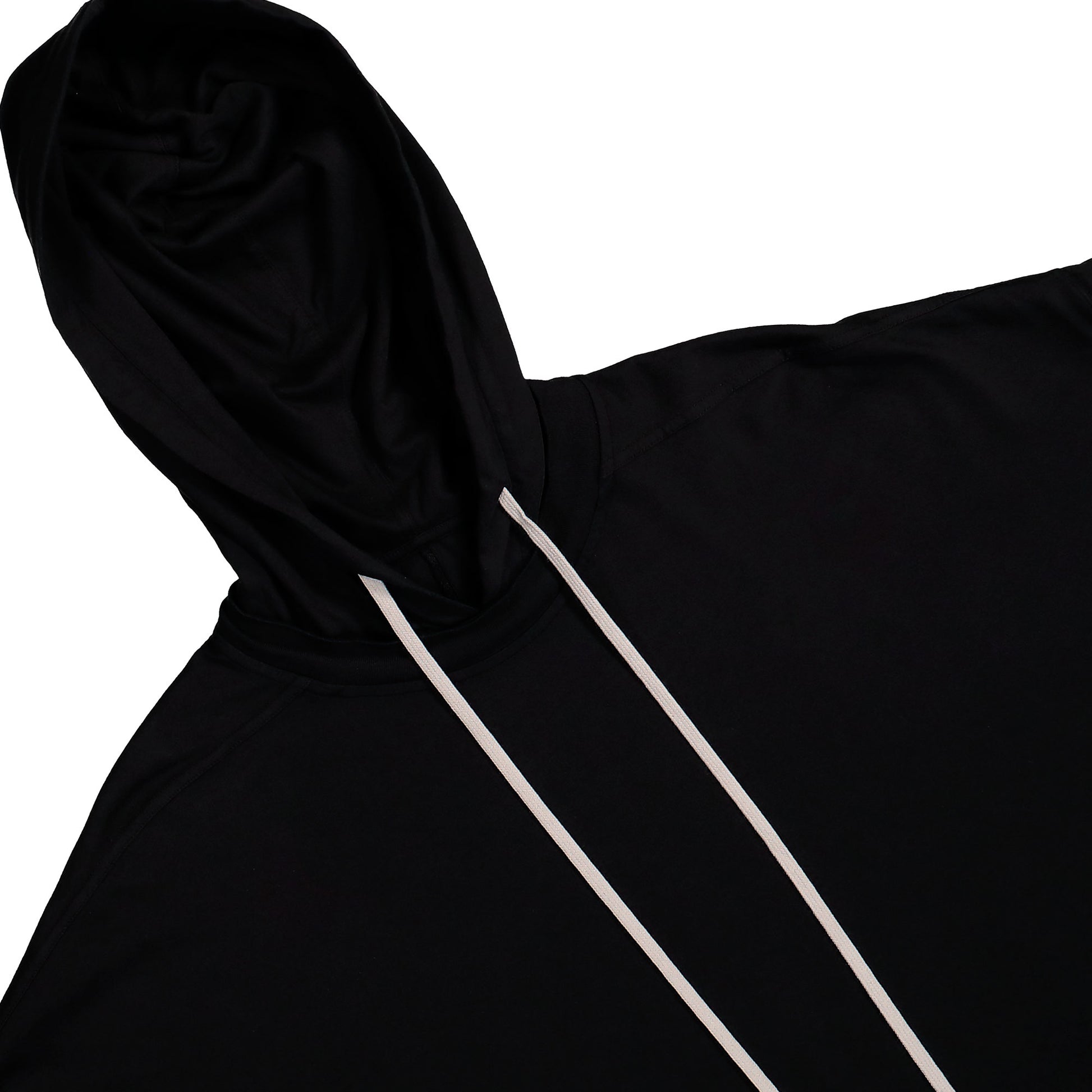 Rick Owens DRKSHDW Tommy Hustler Hoodie Black Hoodies DU01F4271 RN 09 Detail View 3 | GATE