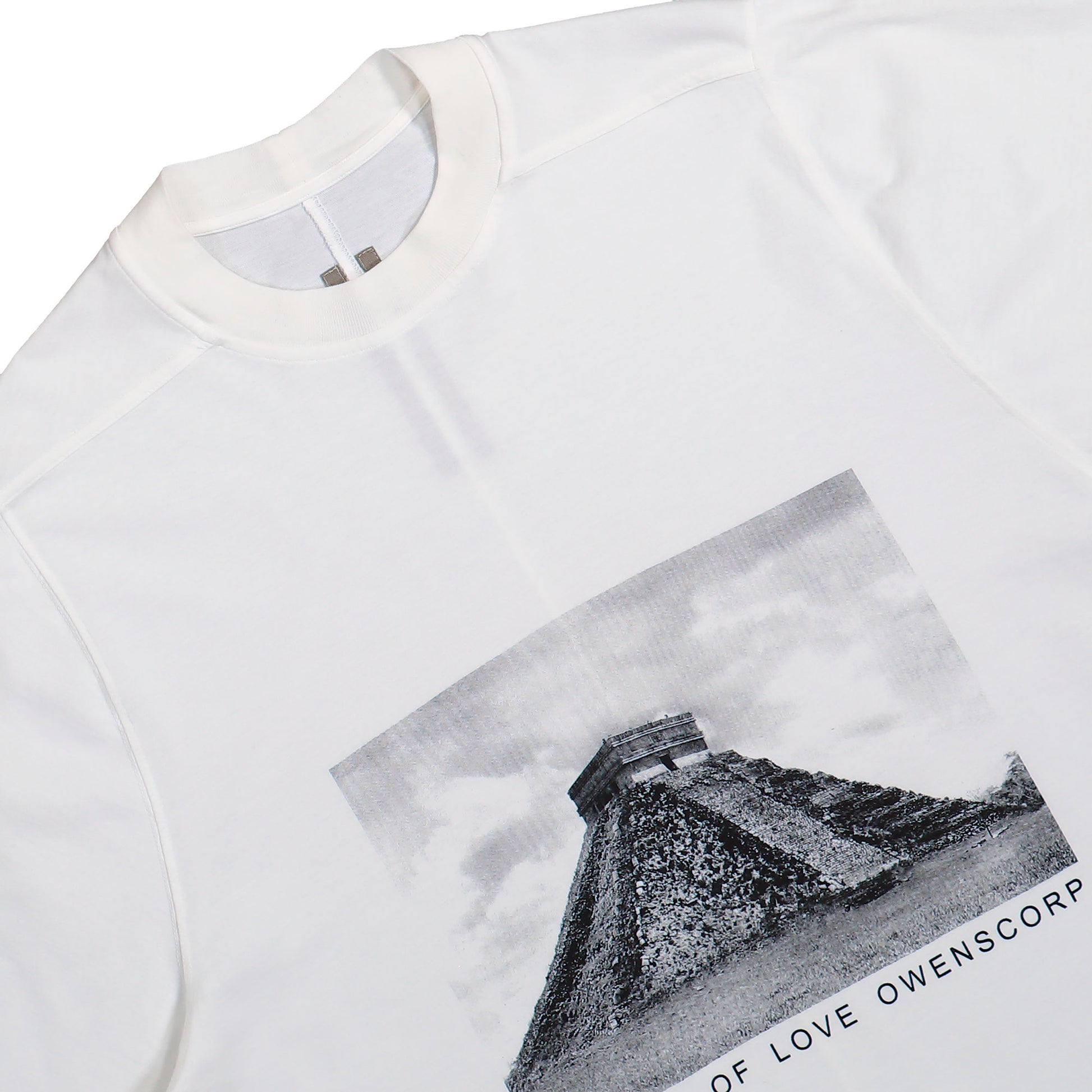 Rick Owens DRKSHDW Jumbo SS T Milk / Black T-Shirts DU01F4274 RNEP2 1109 Detail View 3 | GATE