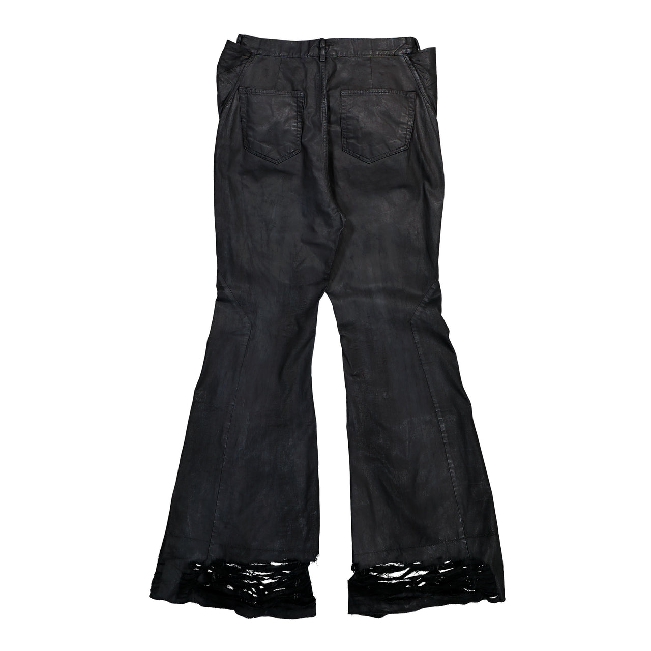 Rick Owens DRKSHDW Slivered Bootcut Denim Pants Black Pants DU01F4359 DBKSH 09 Detail View 1 | GATE