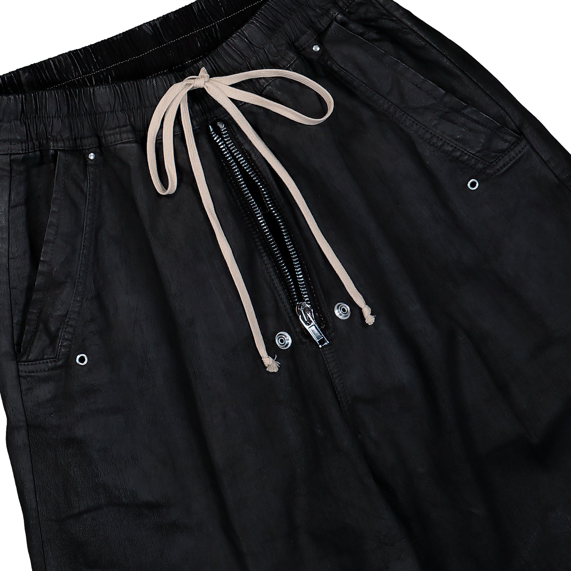 Rick Owens DRKSHDW Geth Belas Denim Pants Black Pants DU01F4378 DBK 09 Detail View 4 | GATE