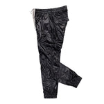 Rick Owens DRKSHDW Prisoner Drawstring Black Track Pants DU01F4395 NPS 09 Detail View 3 | GATE
