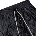 Rick Owens DRKSHDW Prisoner Drawstring Black Track Pants DU01F4395 NPS 09 Detail View 4 | GATE
