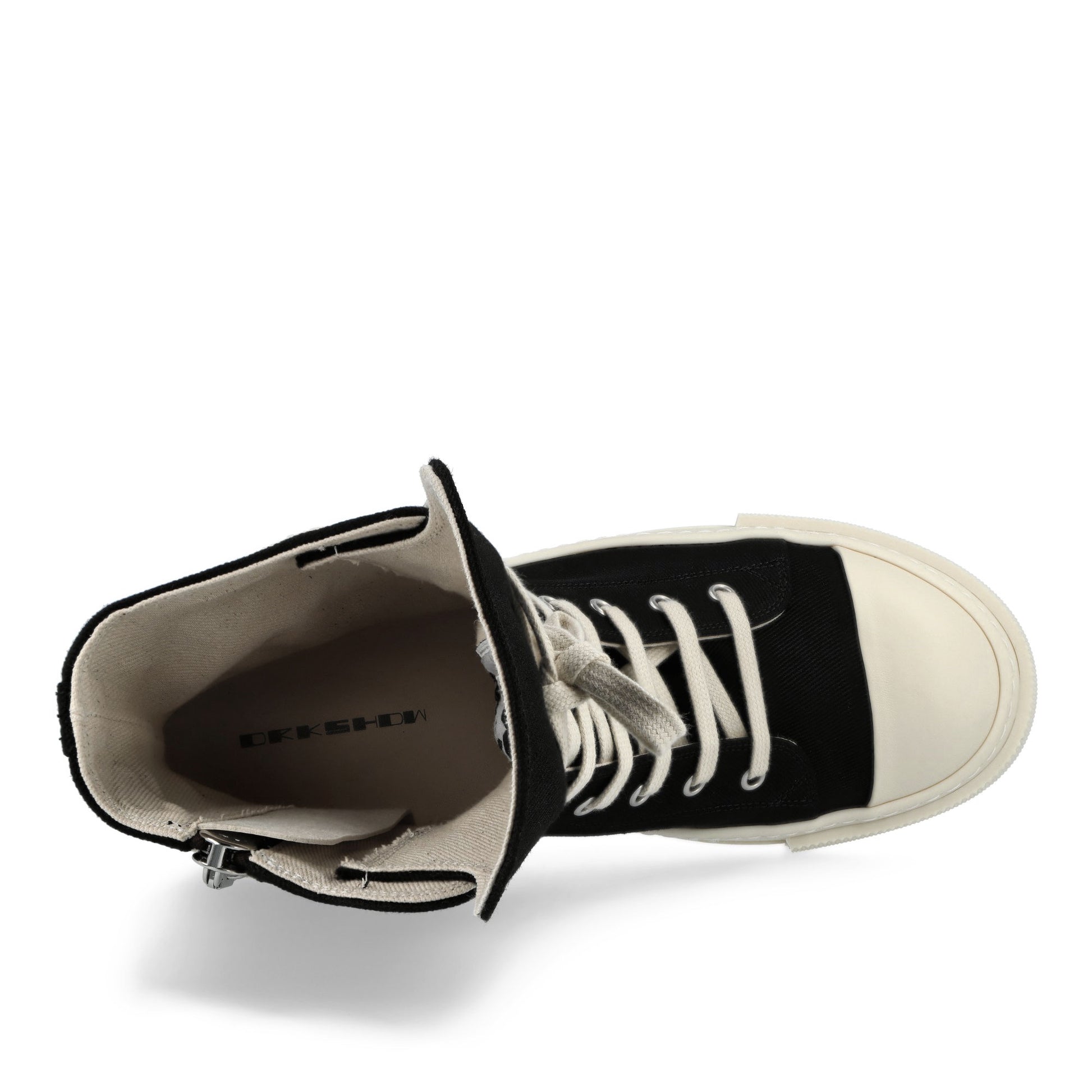 Rick Owens DRKSHDW Sneaks Black / Milk / Milk Sneaker DU01F4800 DOEH4 911 Detail View 5 | GATE
