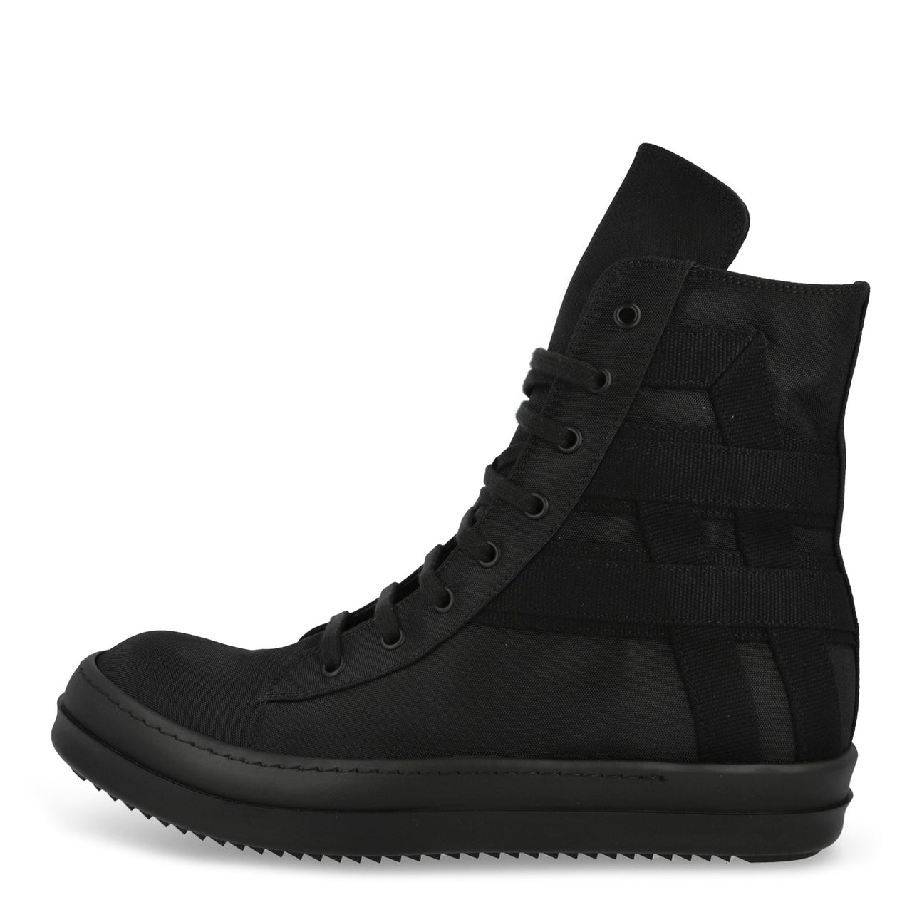 Rick Owens DRKSHDW Vegan Sneaks ALL Black Sneaker DU01F4807 NCVER2 09ALL Detail View 1 | GATE
