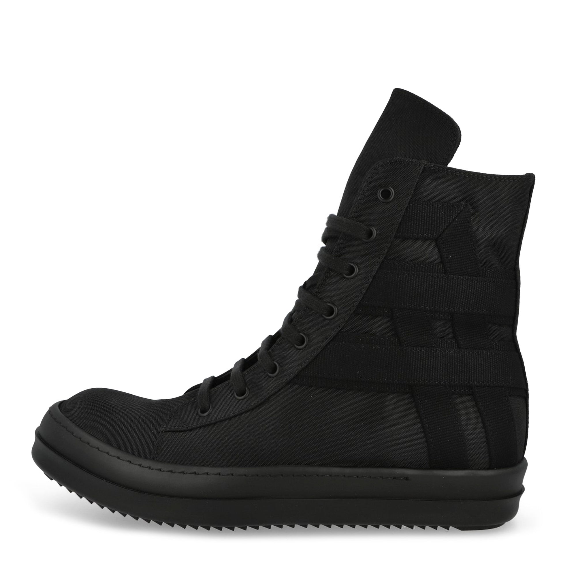 Rick Owens DRKSHDW Vegan Sneaks ALL Black Sneaker DU01F4807 NCVER2 09ALL Detail View 1 | GATE
