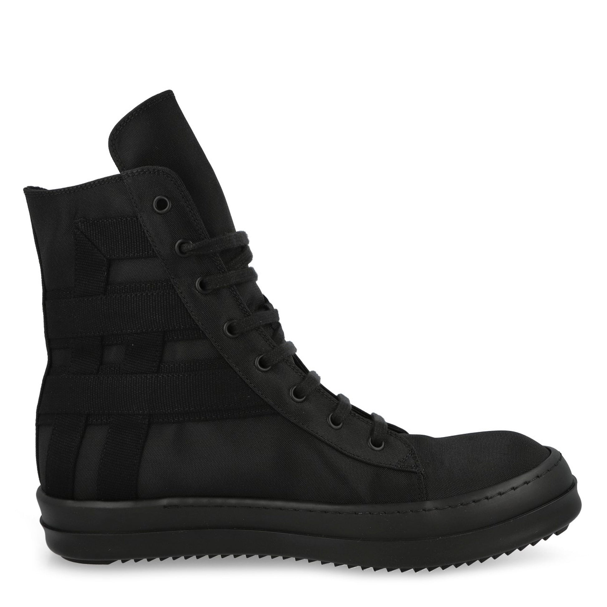 Rick Owens DRKSHDW Vegan Sneaks ALL Black Sneaker DU01F4807 NCVER2 09ALL Detail View 2 | GATE
