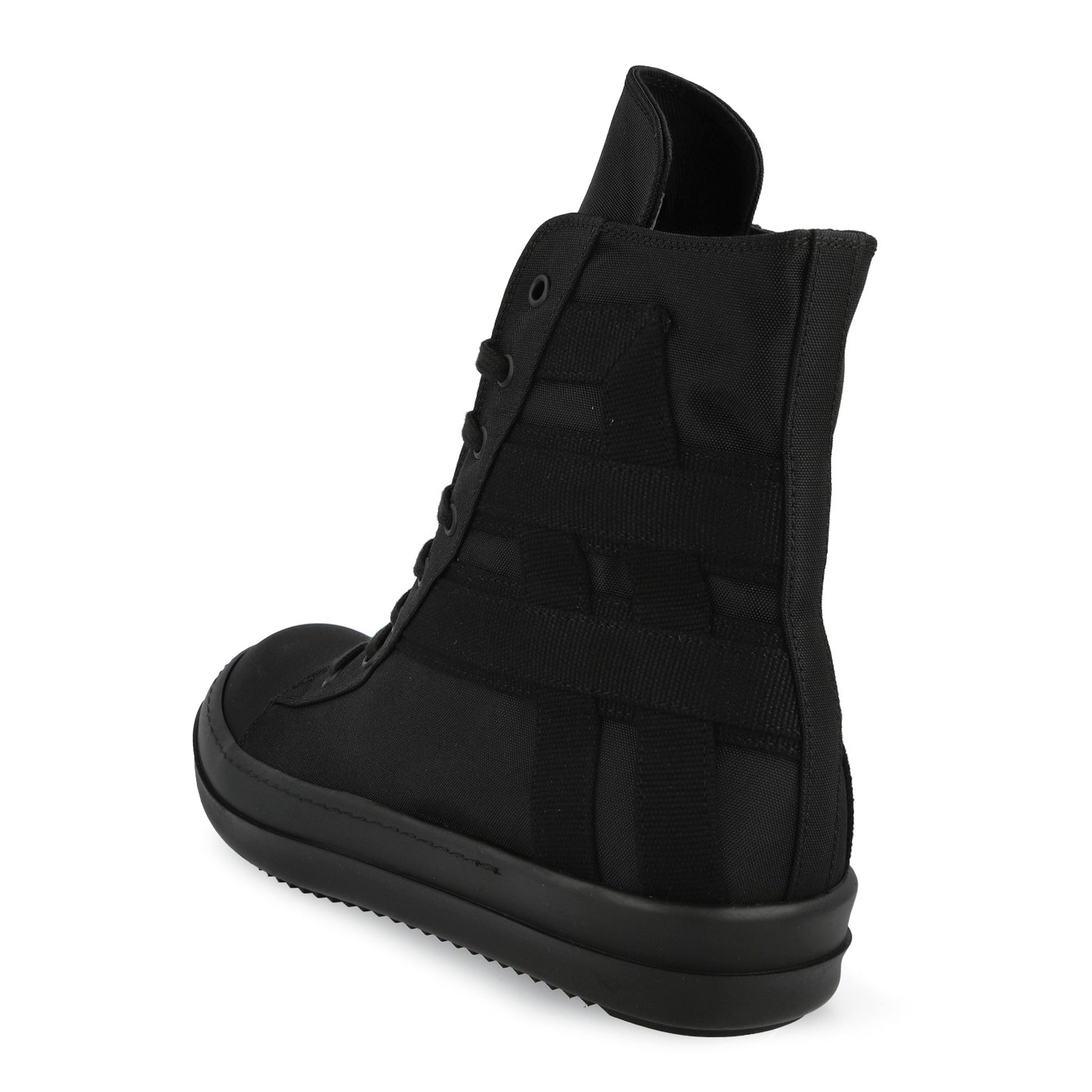Rick Owens DRKSHDW Vegan Sneaks ALL Black Sneaker DU01F4807 NCVER2 09ALL Detail View 3 | GATE

