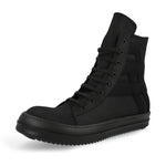 Rick Owens DRKSHDW Vegan Sneaks ALL Black Sneaker DU01F4807 NCVER2 09ALL Detail View 4 | GATE
