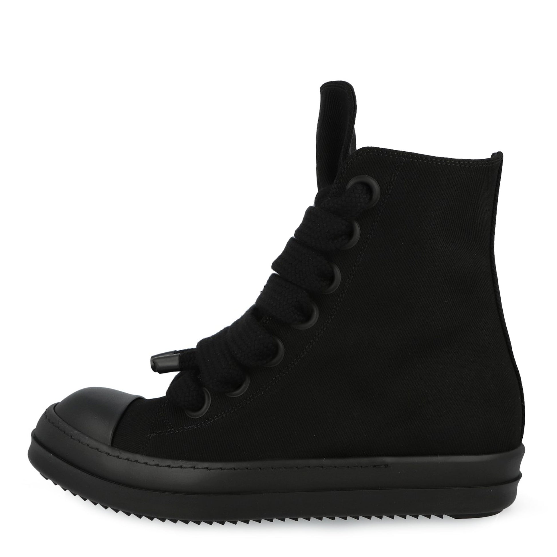 Rick Owens DRKSHDW Jumbolace Sneaks ALL Black Sneaker DU01F4818 DOW2 09ALL Detail View 1 | GATE
