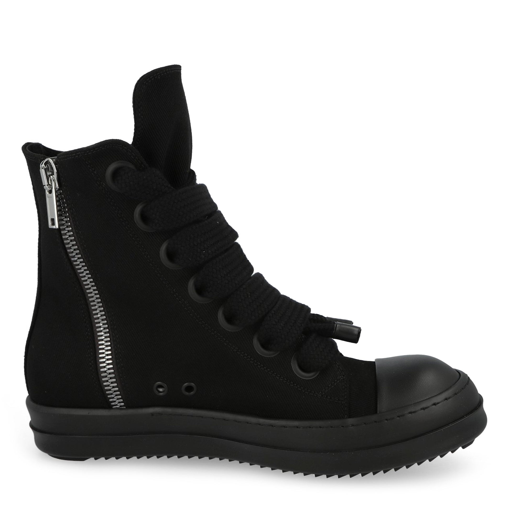 Rick Owens DRKSHDW Jumbolace Sneaks ALL Black Sneaker DU01F4818 DOW2 09ALL Detail View 2 | GATE
