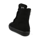 Rick Owens DRKSHDW Jumbolace Sneaks ALL Black Sneaker DU01F4818 DOW2 09ALL Detail View 3 | GATE
