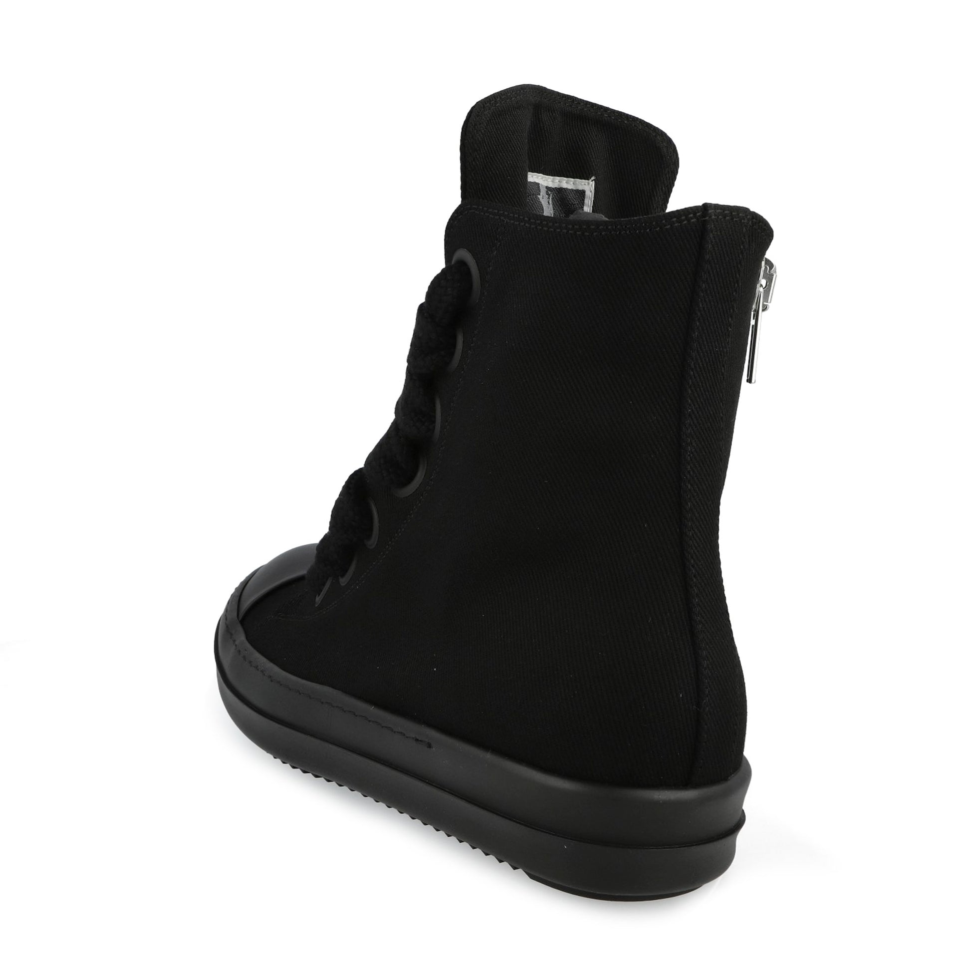 Rick Owens DRKSHDW Jumbolace Sneaks ALL Black Sneaker DU01F4818 DOW2 09ALL Detail View 3 | GATE
