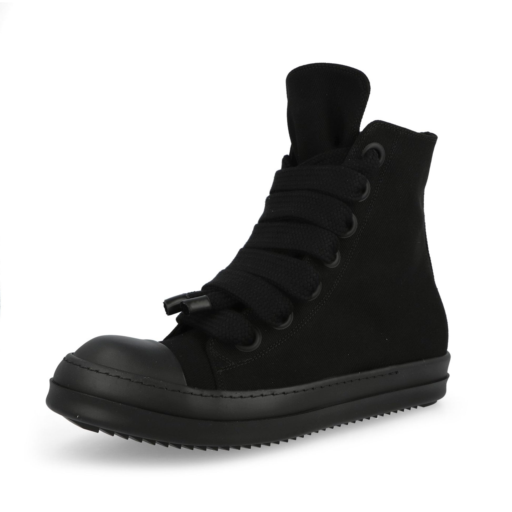 Rick Owens DRKSHDW Jumbolace Sneaks ALL Black Sneaker DU01F4818 DOW2 09ALL Detail View 4 | GATE
