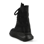 Rick Owens DRKSHDW Low Army Abstract ALL Black Boots DU01F4848 NCVER2 09ALL Detail View 3 | GATE

