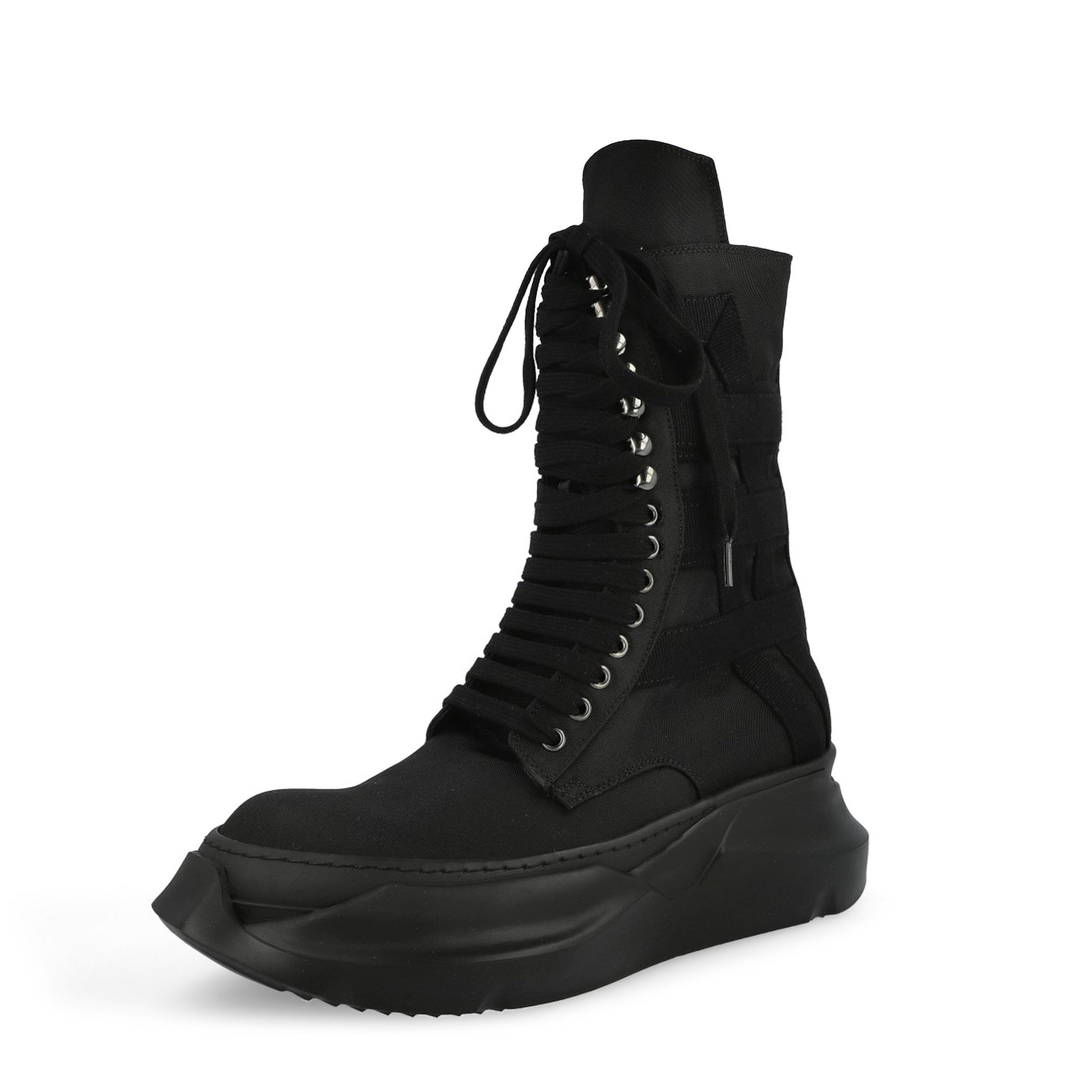 Rick Owens DRKSHDW Low Army Abstract ALL Black Boots DU01F4848 NCVER2 09ALL Detail View 4 | GATE
