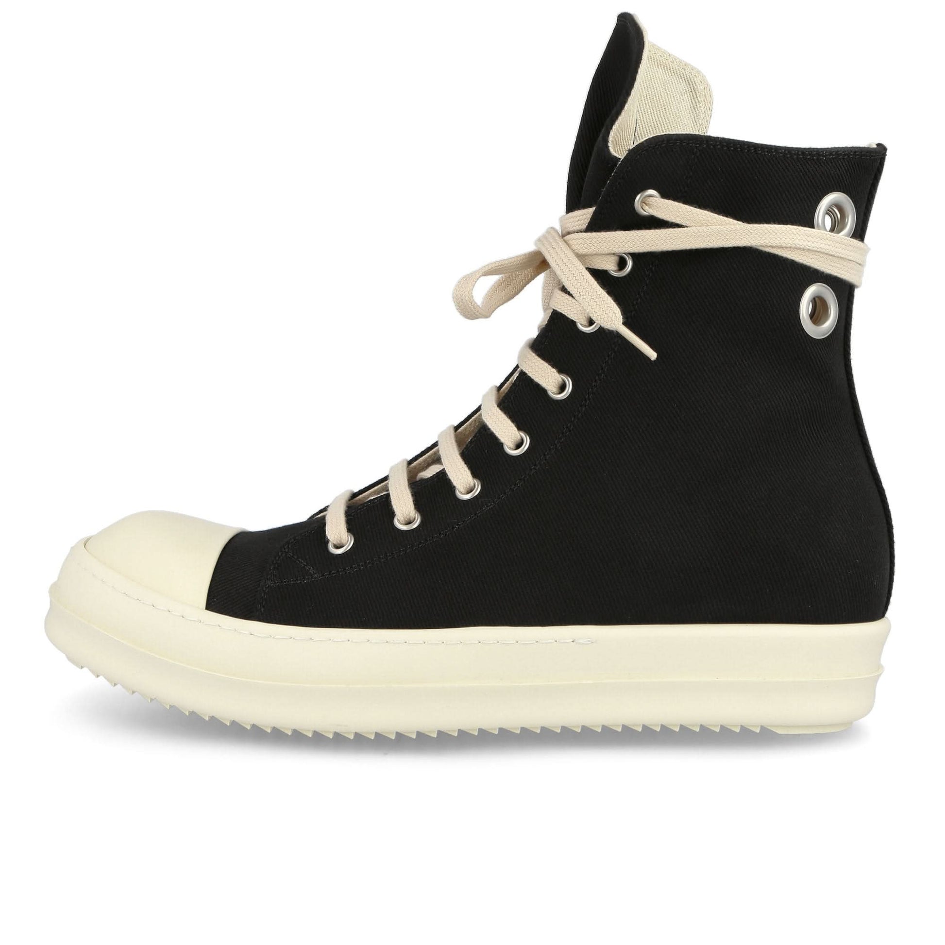 Rick Owens Luxor Hi Sneaks Black Sneaker Detail view 1 | Gate
