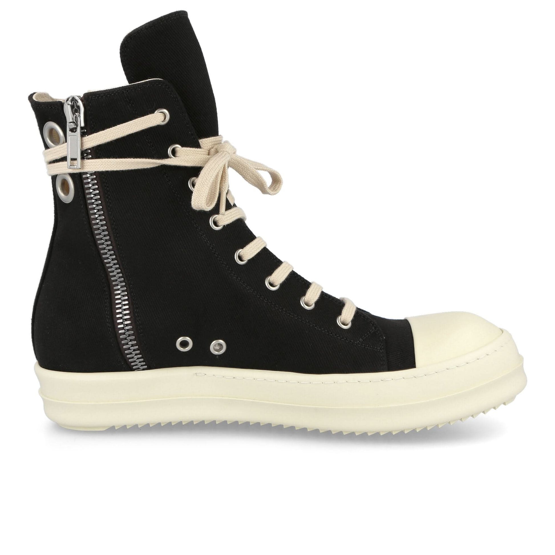 Rick Owens Luxor Hi Sneaks Black Sneaker Detail view 2 | Gate