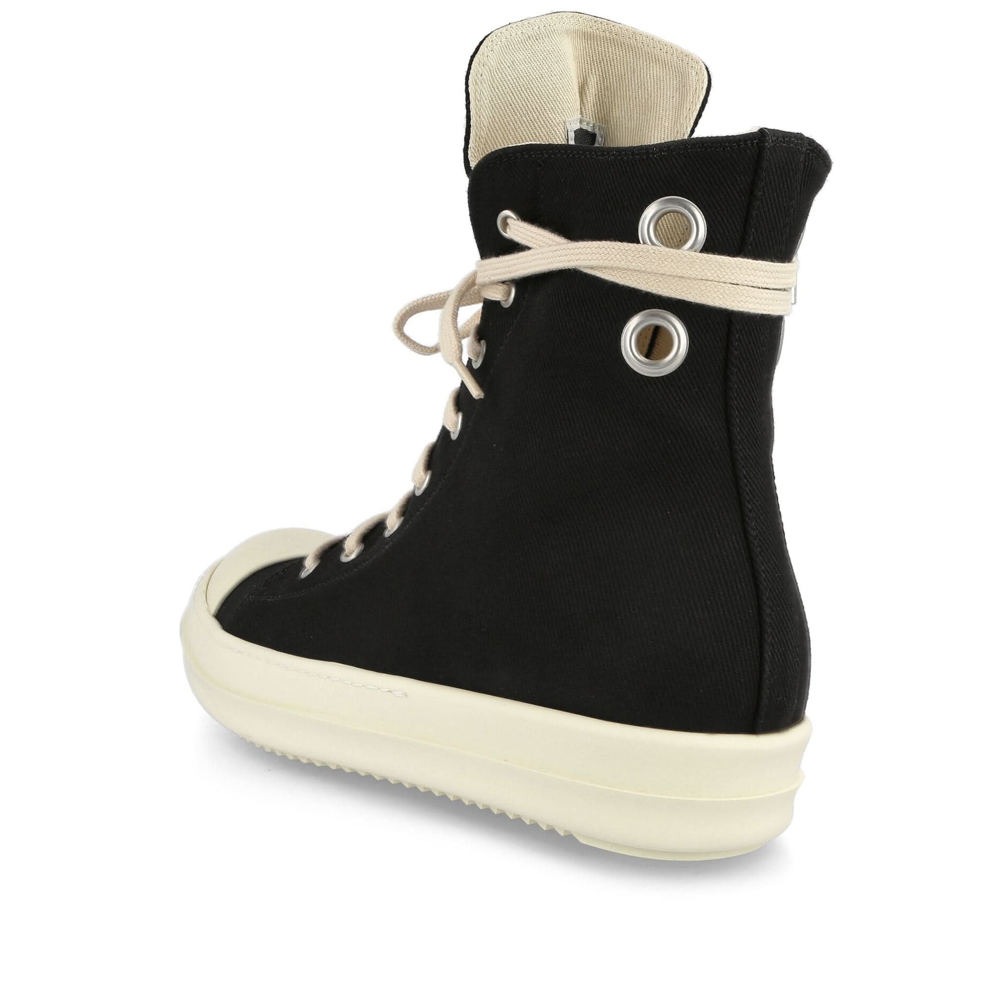 Rick Owens Luxor Hi Sneaks Black Sneaker Detail view 3 | Gate