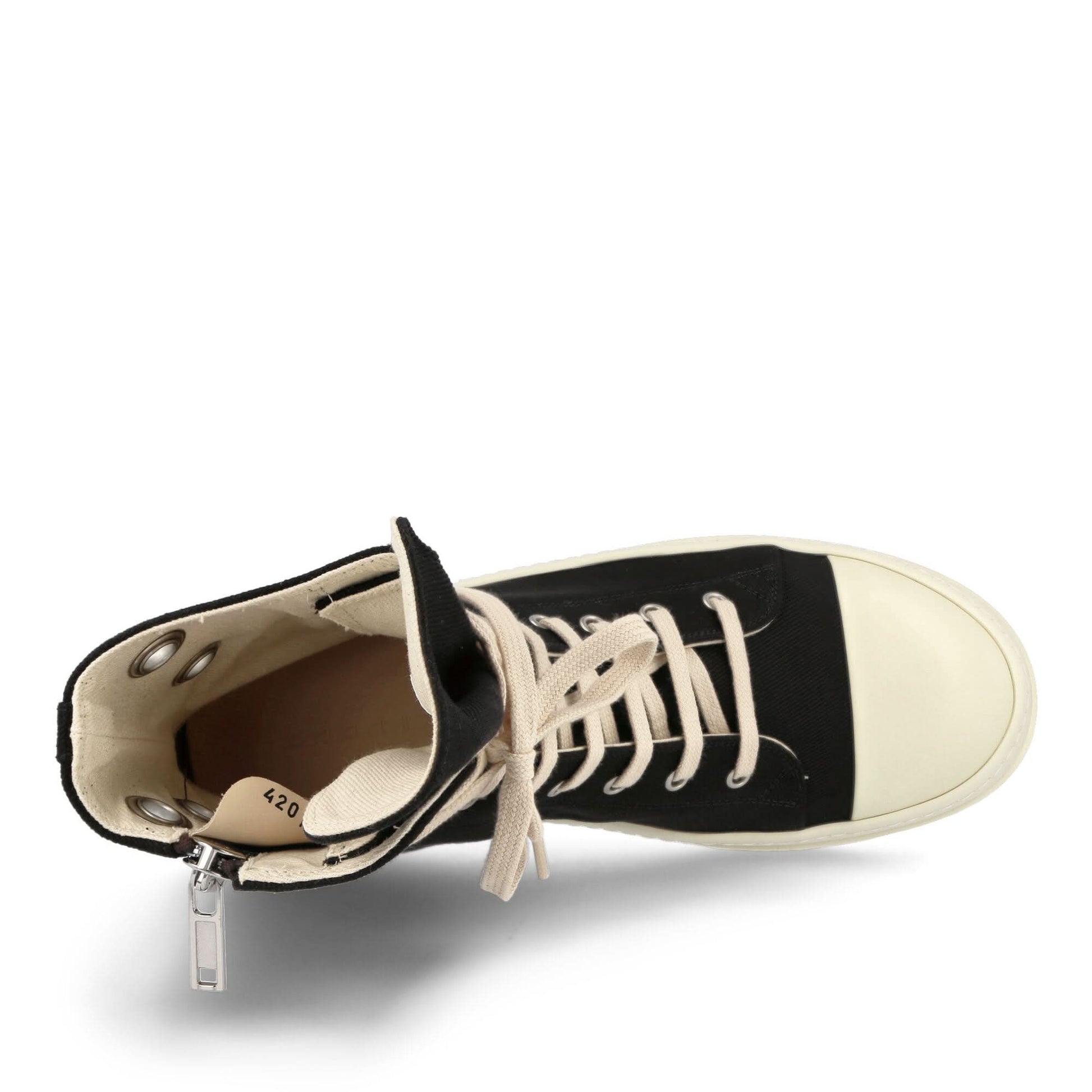 Rick Owens Luxor Hi Sneaks Black Sneaker Detail view 5 | Gate