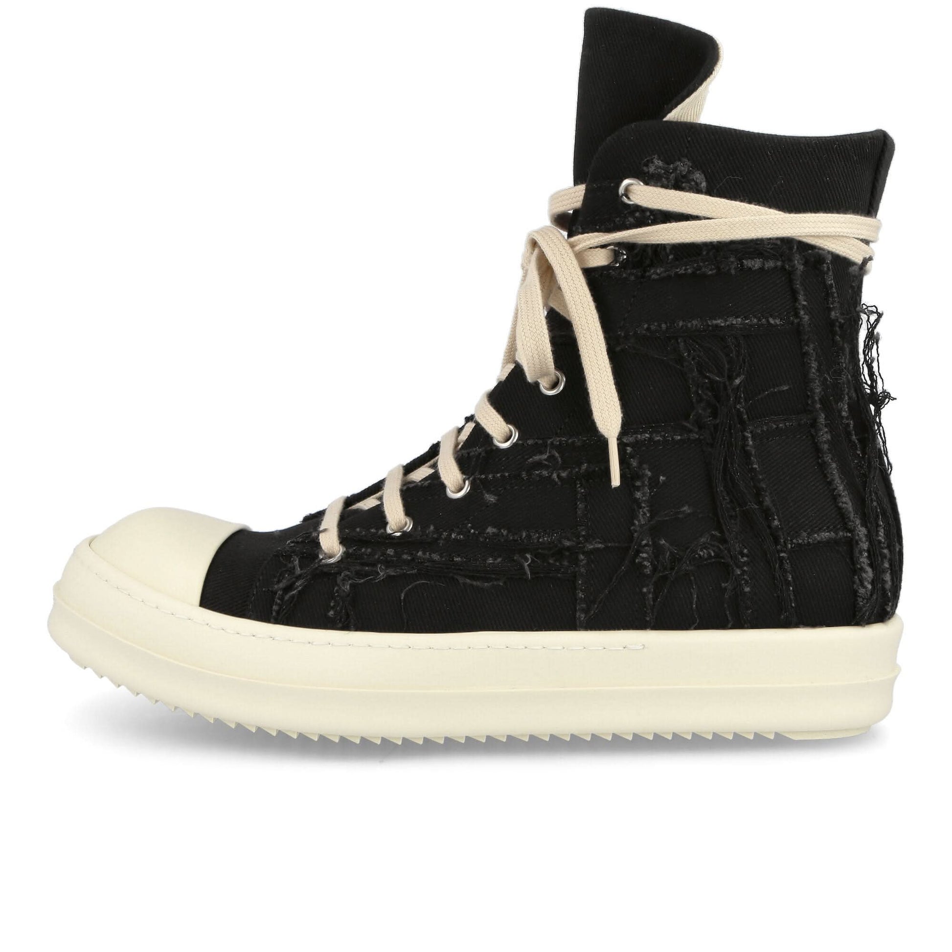 Rick Owens Slashed Sneaks Black Sneaker Detail view 1 | Gate