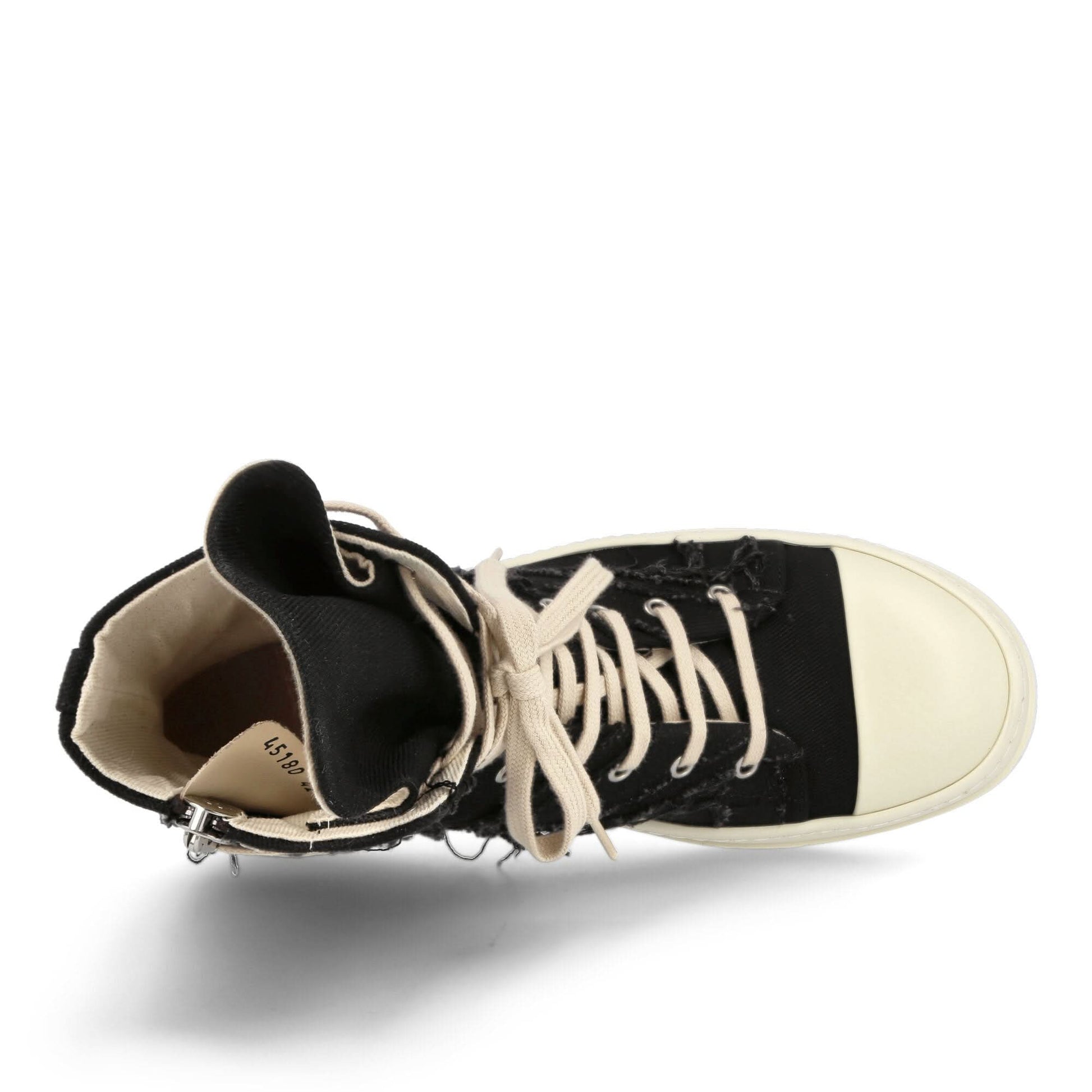 Rick Owens Slashed Sneaks Black Sneaker Detail view 5 | Gate